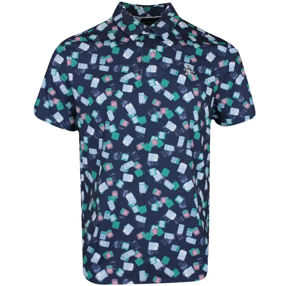 Polo de golf con etiqueta de viaje Penguin