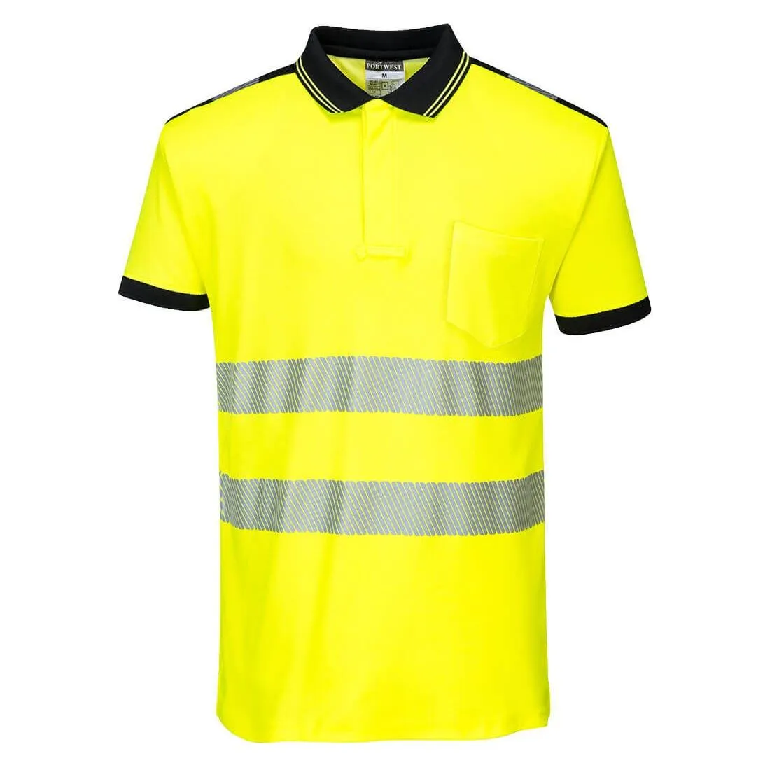 Portwest PW3 Hi-Vis Cotton Comfort Polo Shirt S/S