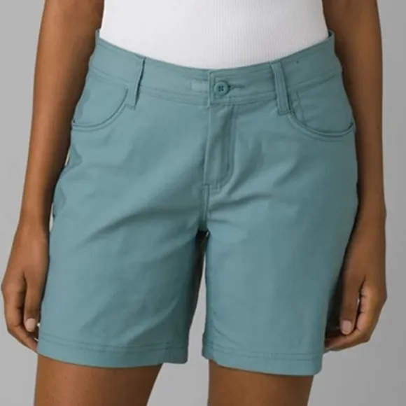 prAna Women's Halle Short II Standard Fit Vermont Green Stretch Women's Size 14