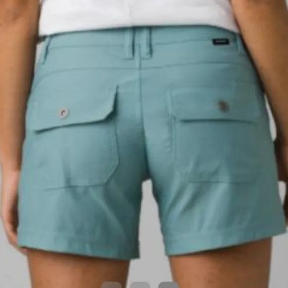 prAna Women's Halle Short II Standard Fit Vermont Green Stretch Women's Size 14