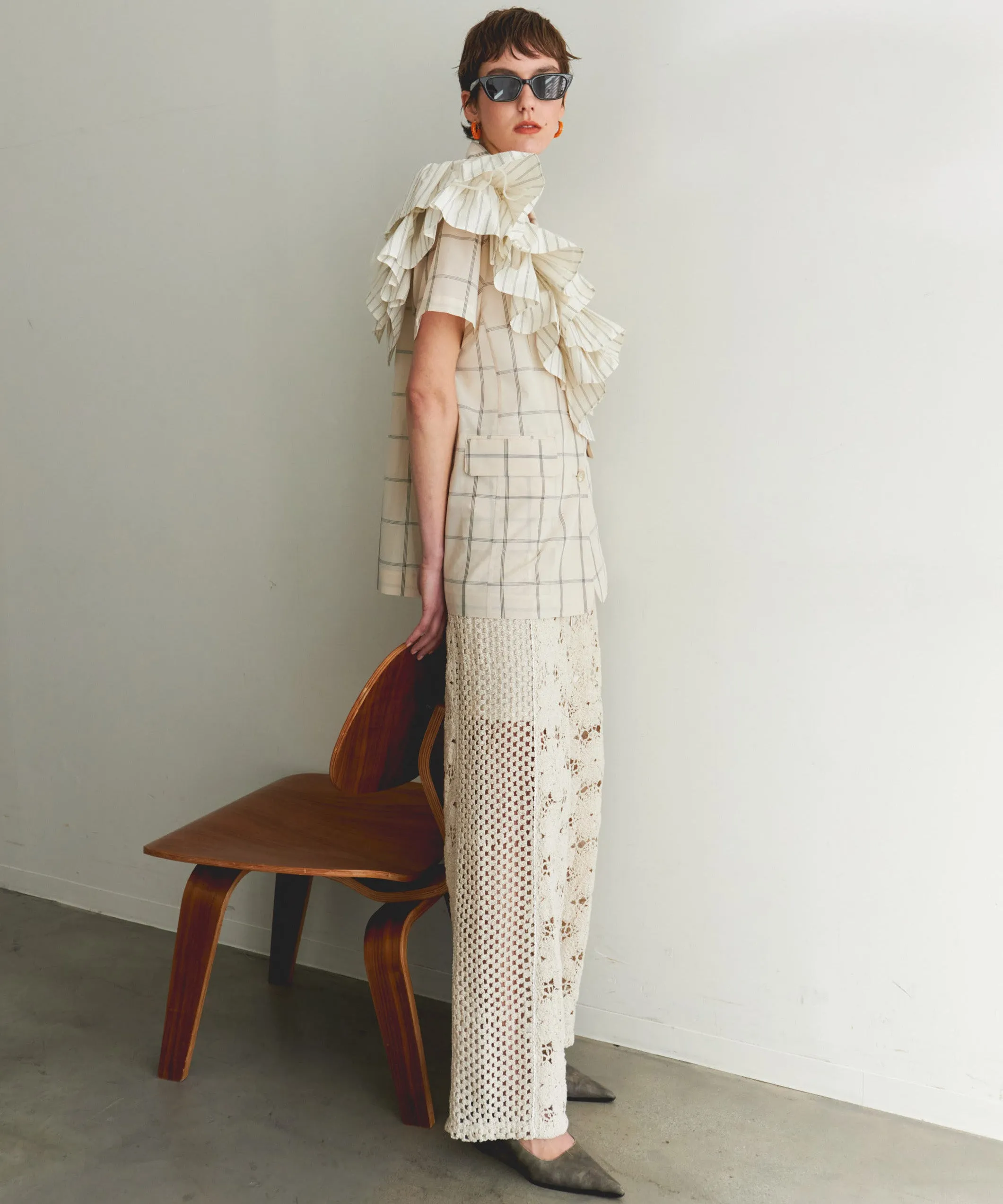 【PRE-ORDER】Mixed Lace Easy Pants