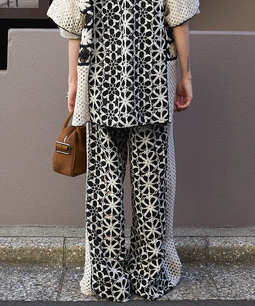 【PRE-ORDER】Mixed Lace Easy Pants