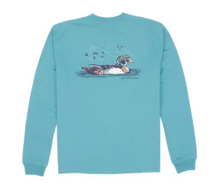 Properly Tied Men's Wood Duck Long Sleeve Tee - Emerald