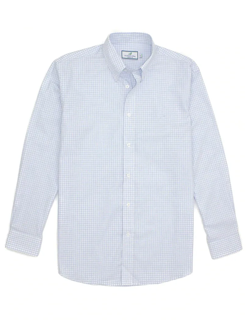 Properly Tied Park Avenue Dress Shirt - Cloud Check