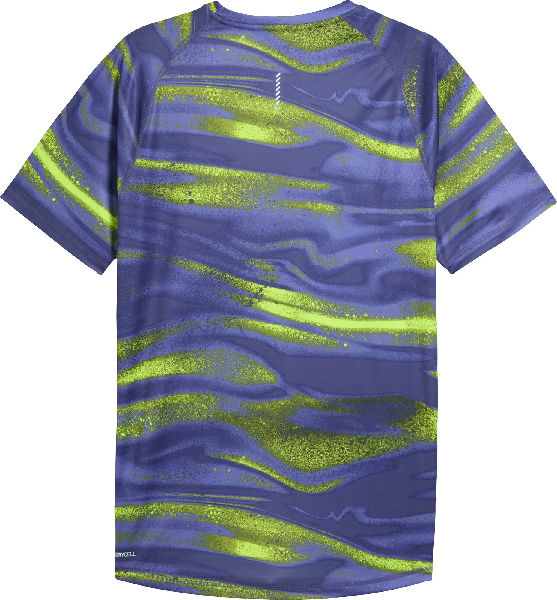 Puma Velocity All Over Print Short Sleeve Mens Running Top - Blue