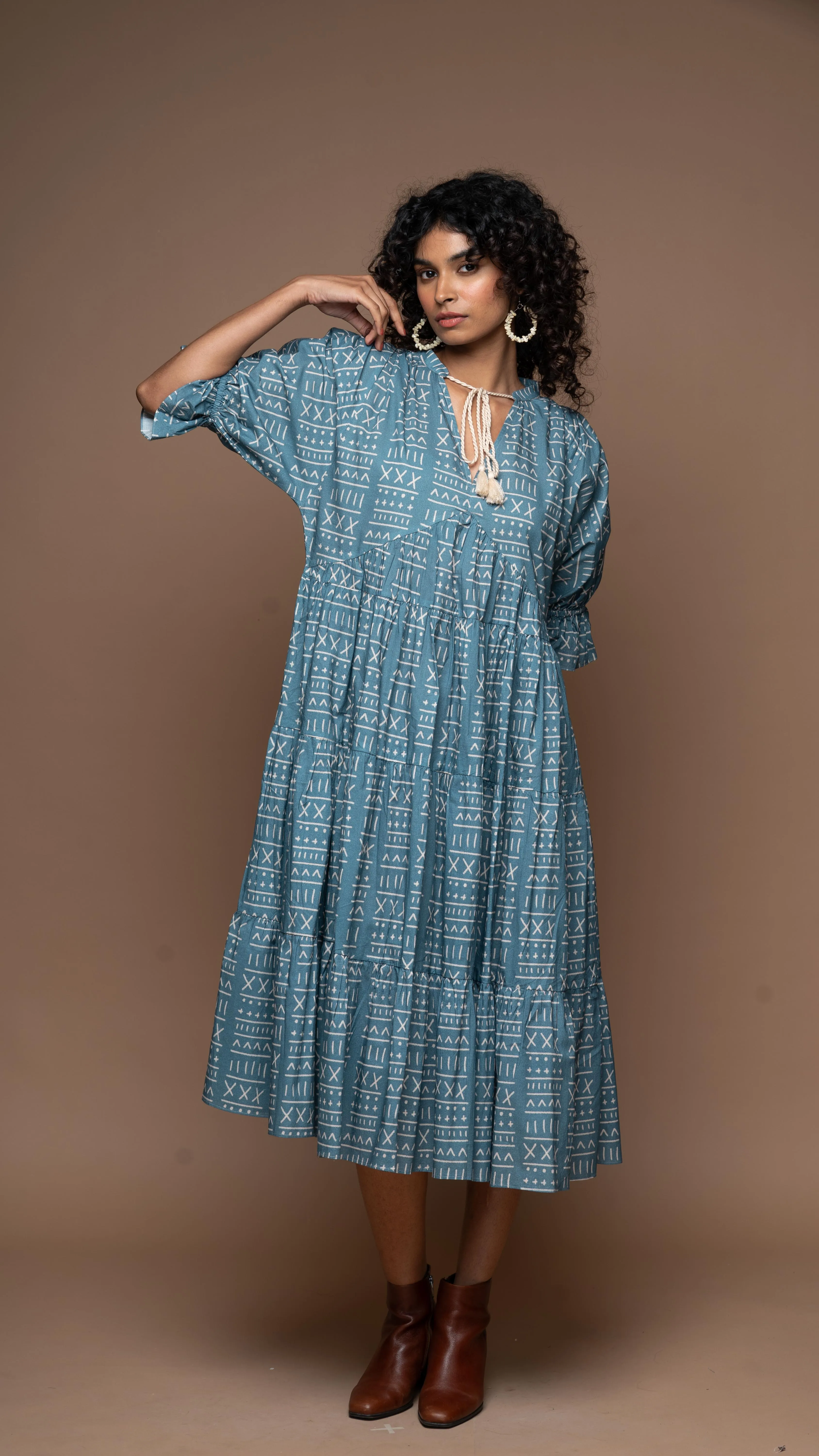 Pure Bliss Midi Maxi Dress in Back to Basics Pattern