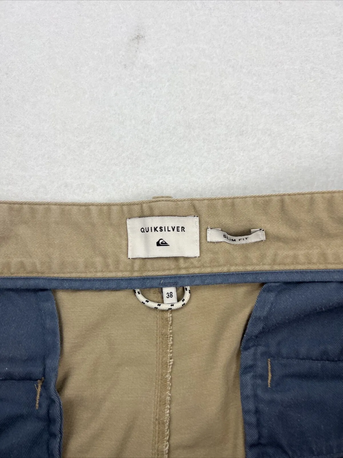 Quiksilver Mens Beige Slim Fit Chinos Size 38