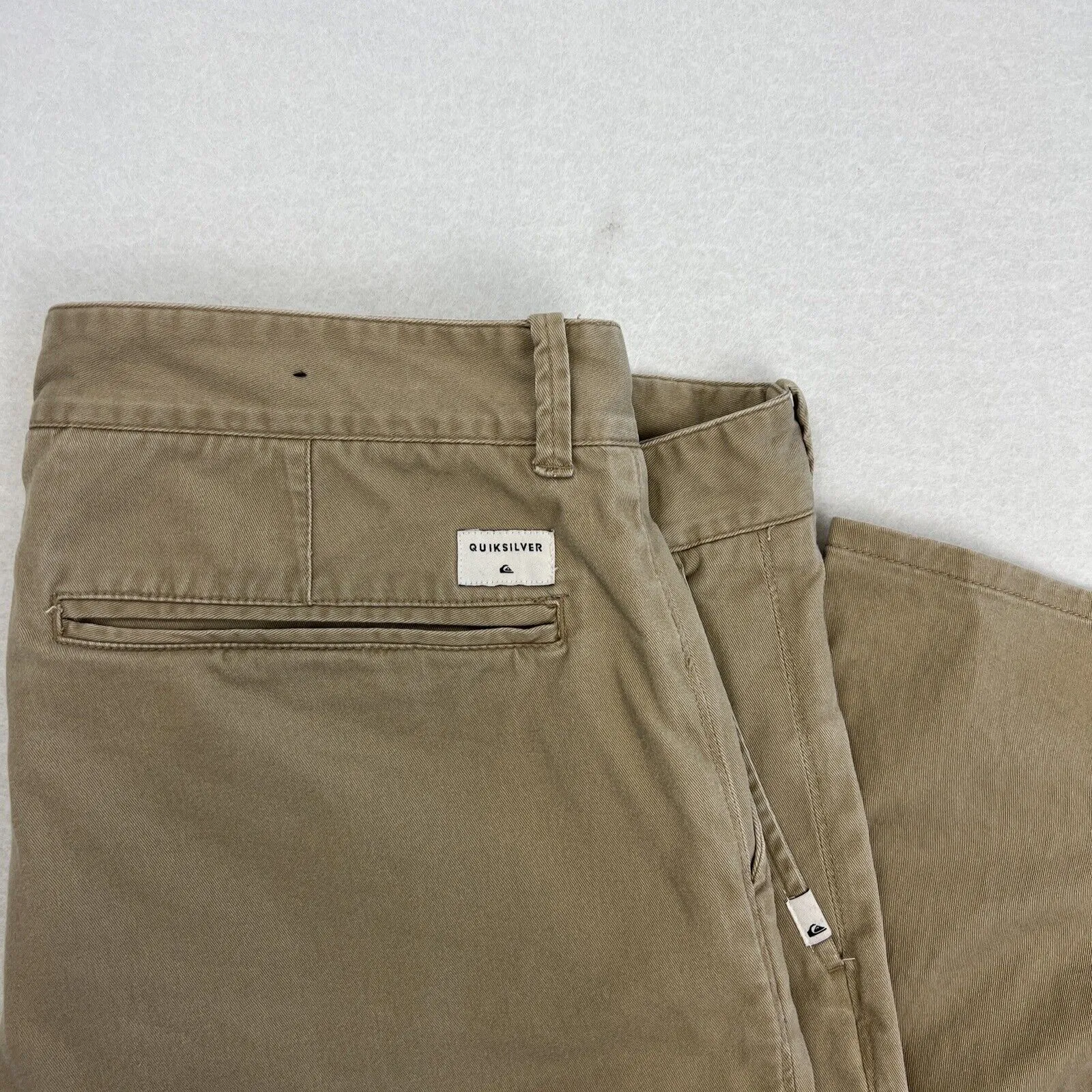 Quiksilver Mens Beige Slim Fit Chinos Size 38