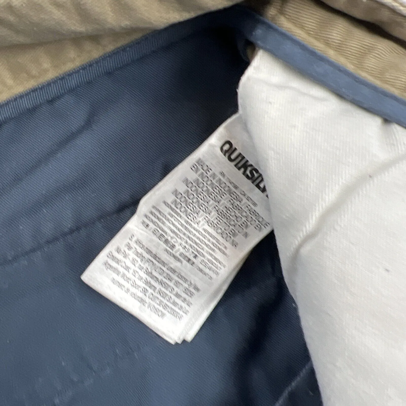 Quiksilver Mens Beige Slim Fit Chinos Size 38