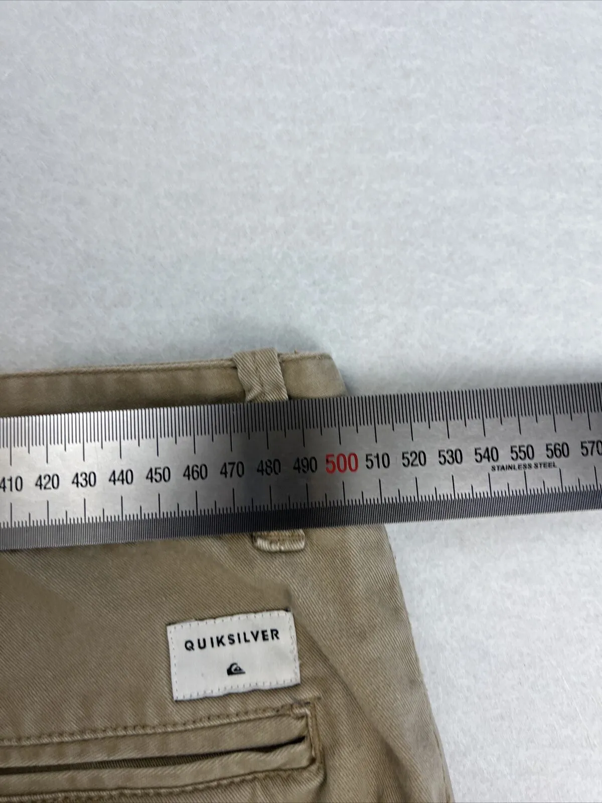 Quiksilver Mens Beige Slim Fit Chinos Size 38