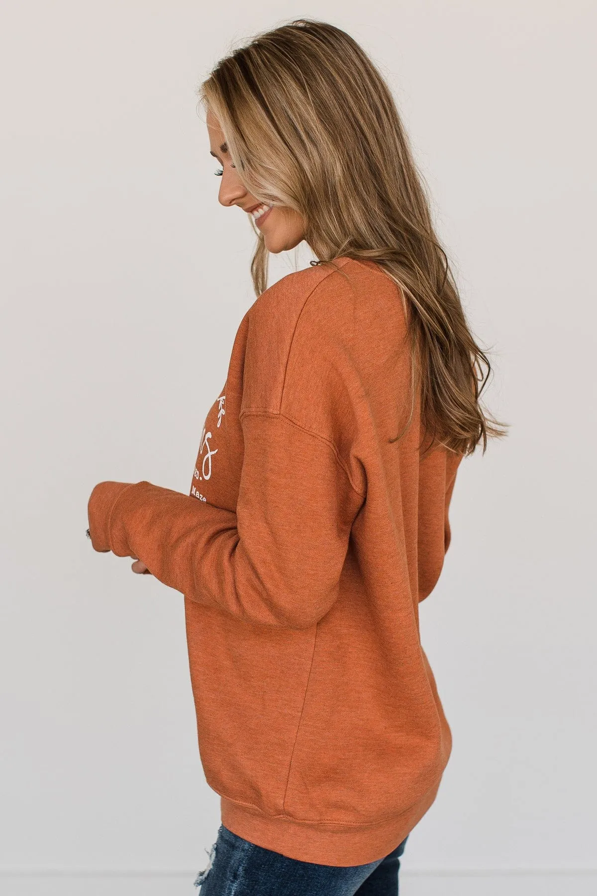 "Farm Fresh Pumpkins" Crew Neck- Pumpkin Orange