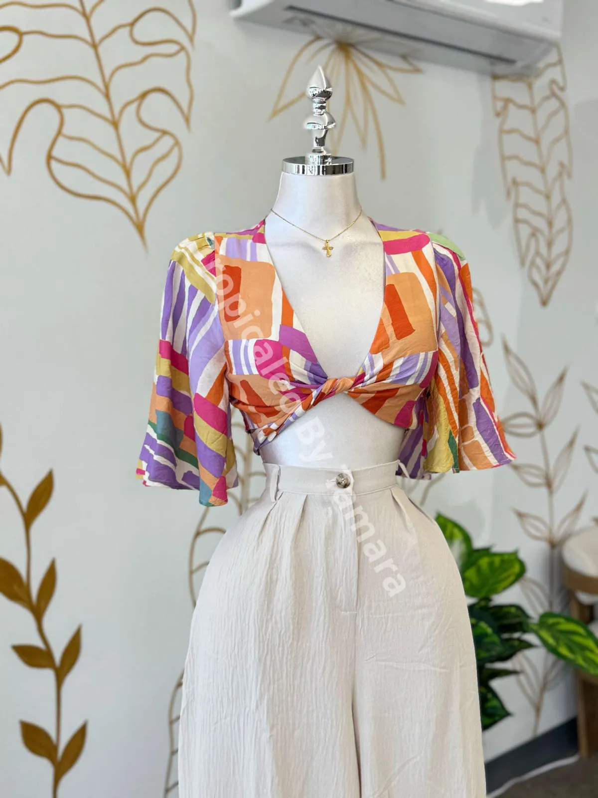 Rainbow Twist Crop Top