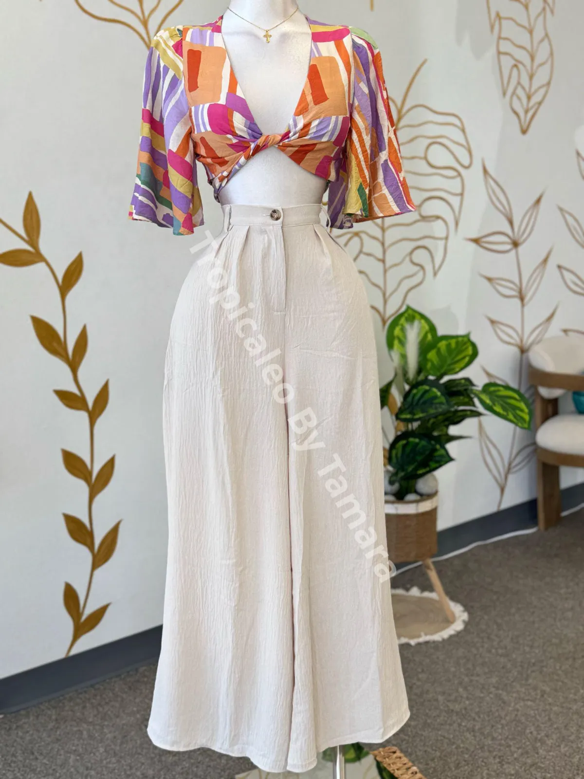 Rainbow Twist Crop Top