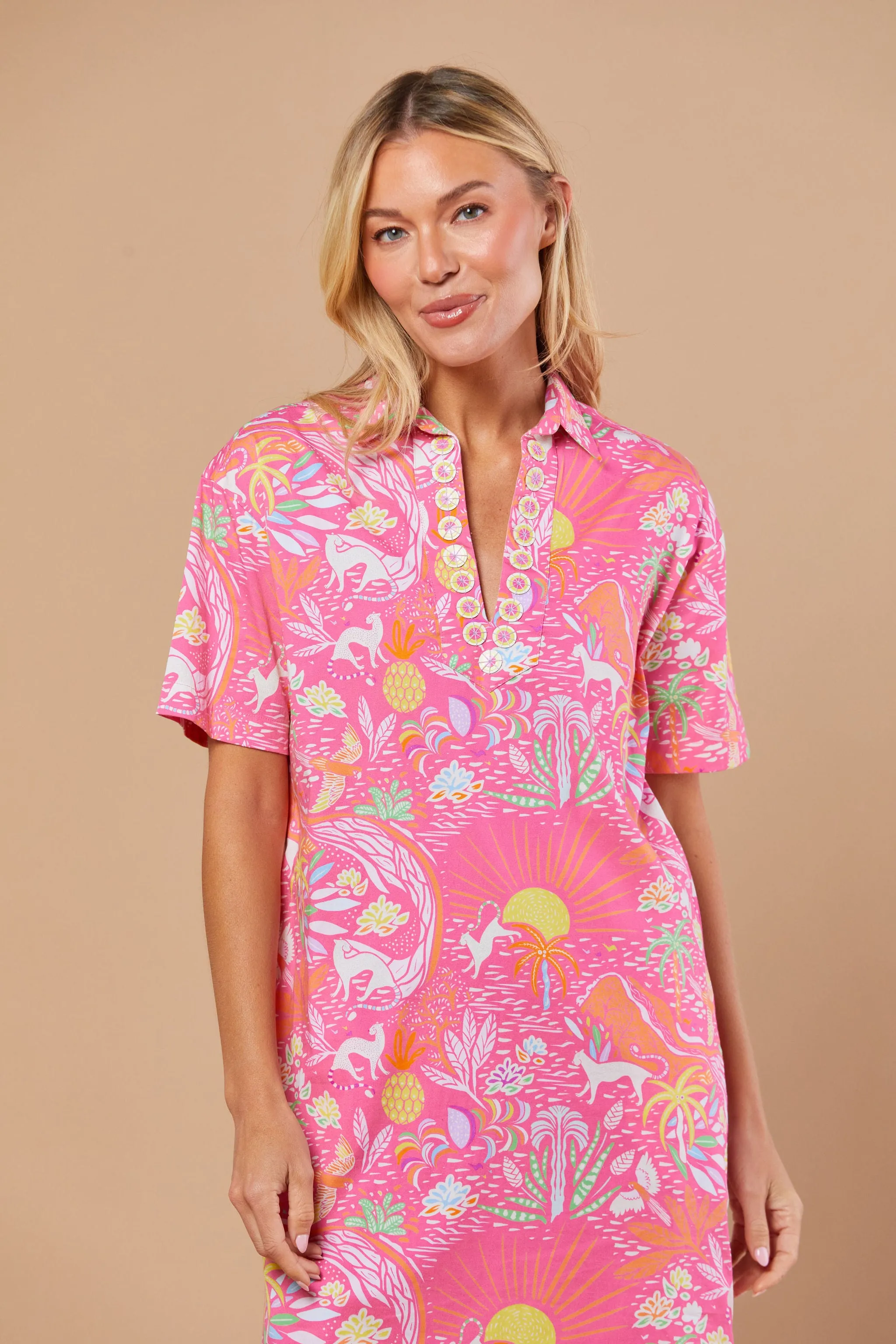 Reese Dress in Whimsical Island Sunrise