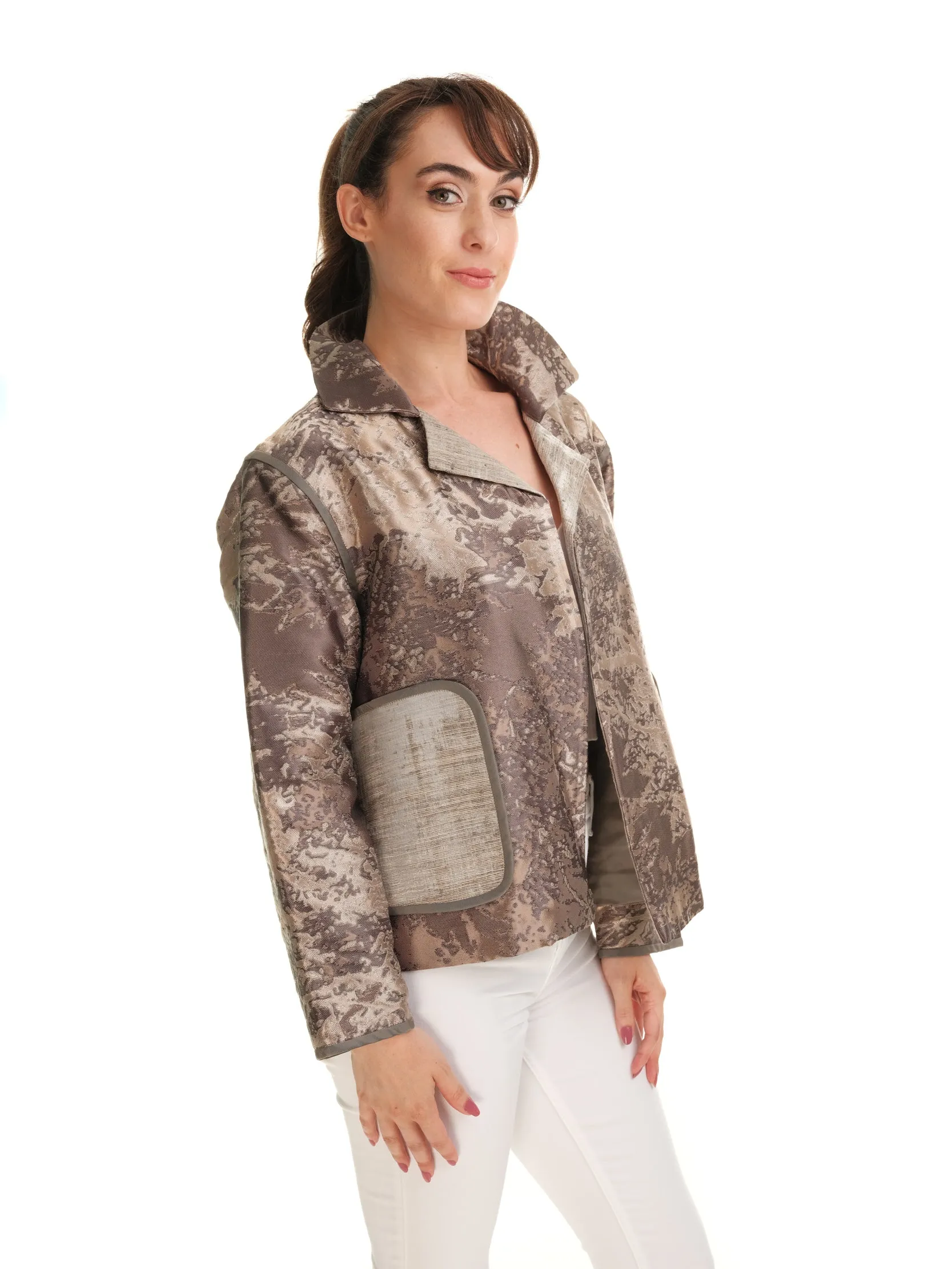 ReWeave x Rubelli - The Box Jacket - Taupe