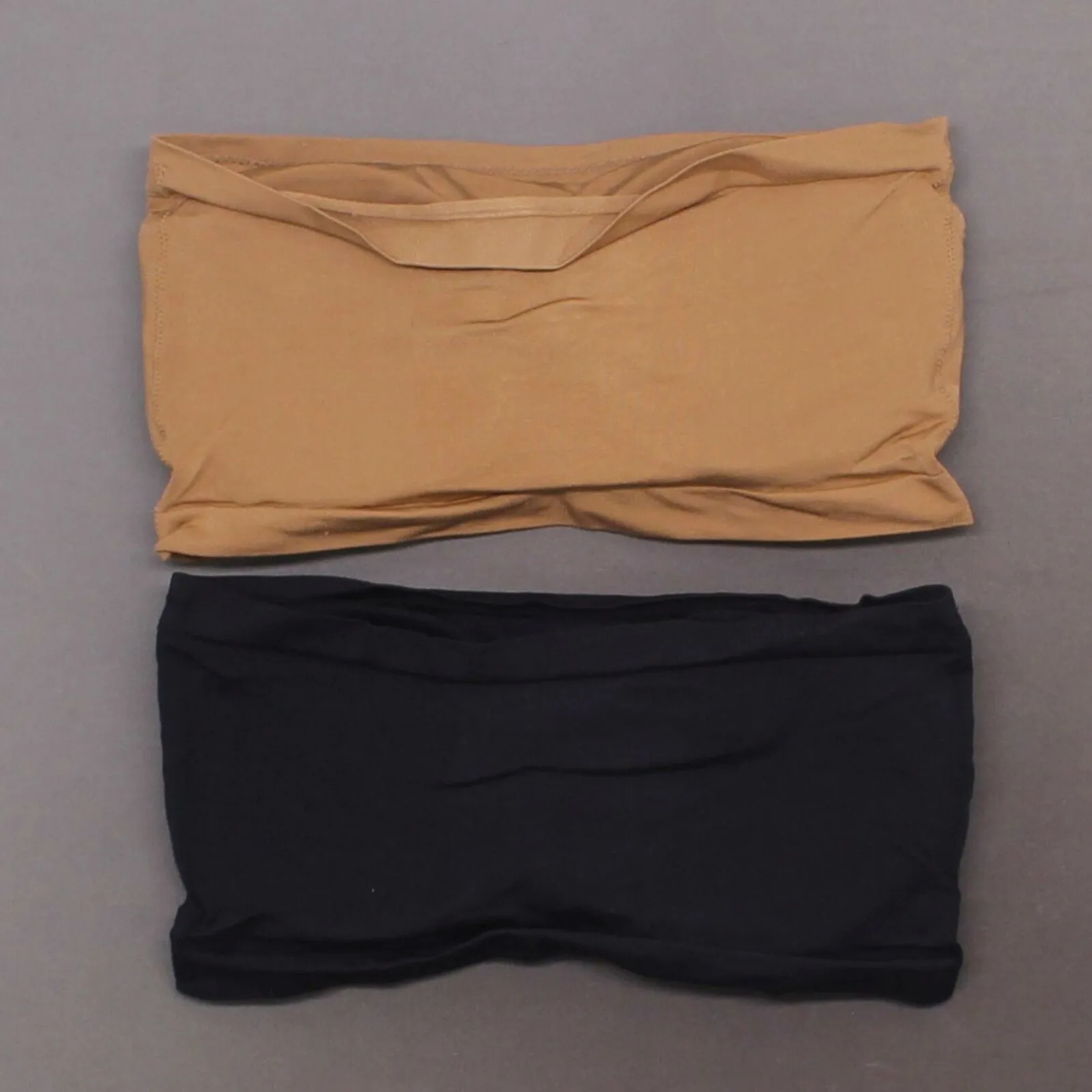 Rhonda Shear 2 Pack Underwire Bandeau Bras with Removable Pads Black/ Caramel 3X