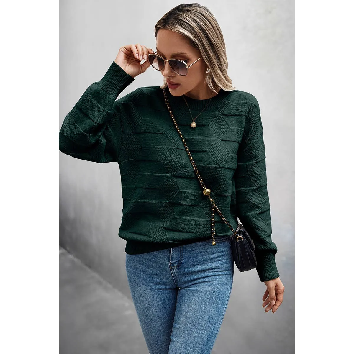 Round Neck Knit Sweater