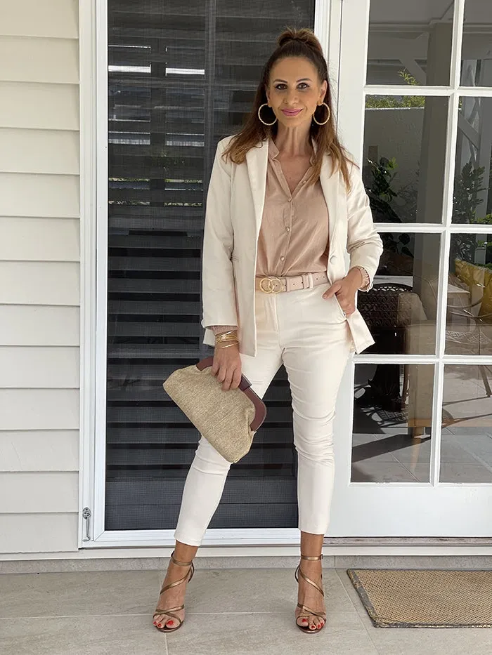 Ruby Capri Pants - Cream