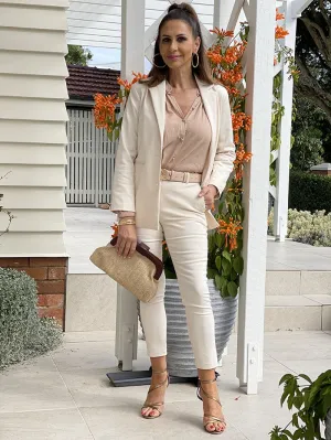 Ruby Capri Pants - Cream