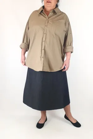 Ruby NZ tan cotton shirt size 18