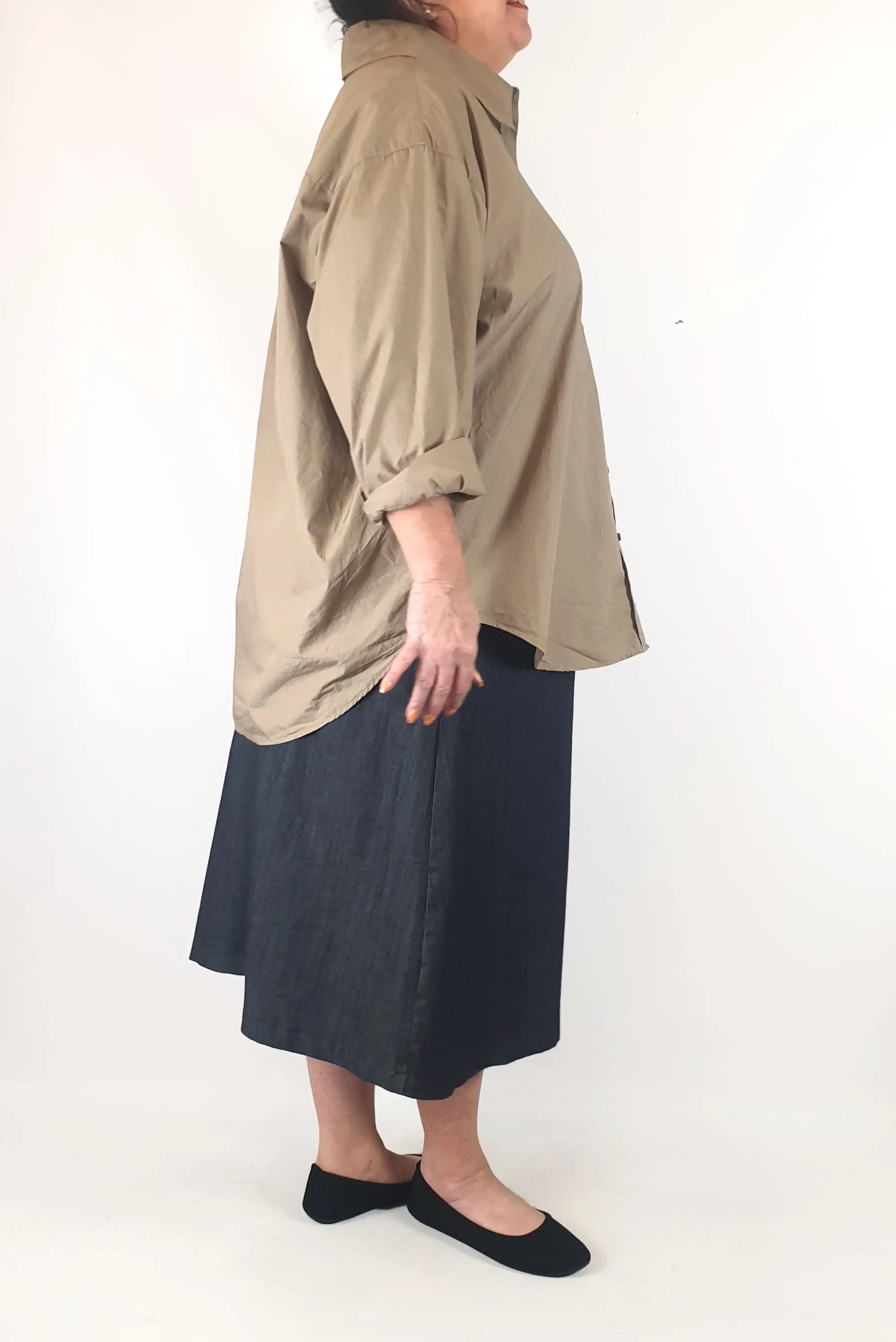Ruby NZ tan cotton shirt size 18