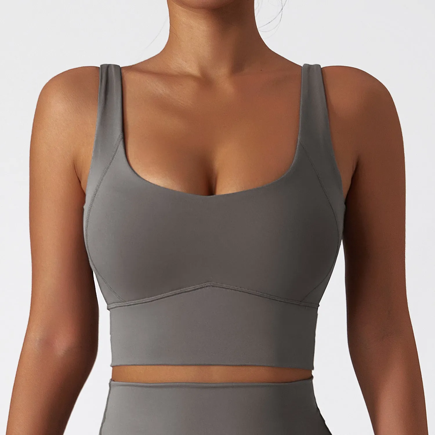 Running Sports Quick-drying Nude Feel Yoga Push Up Bras Shockproof Fitness Vest