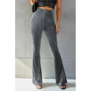 'Ruth' Ribbed High Waist Flare Pants