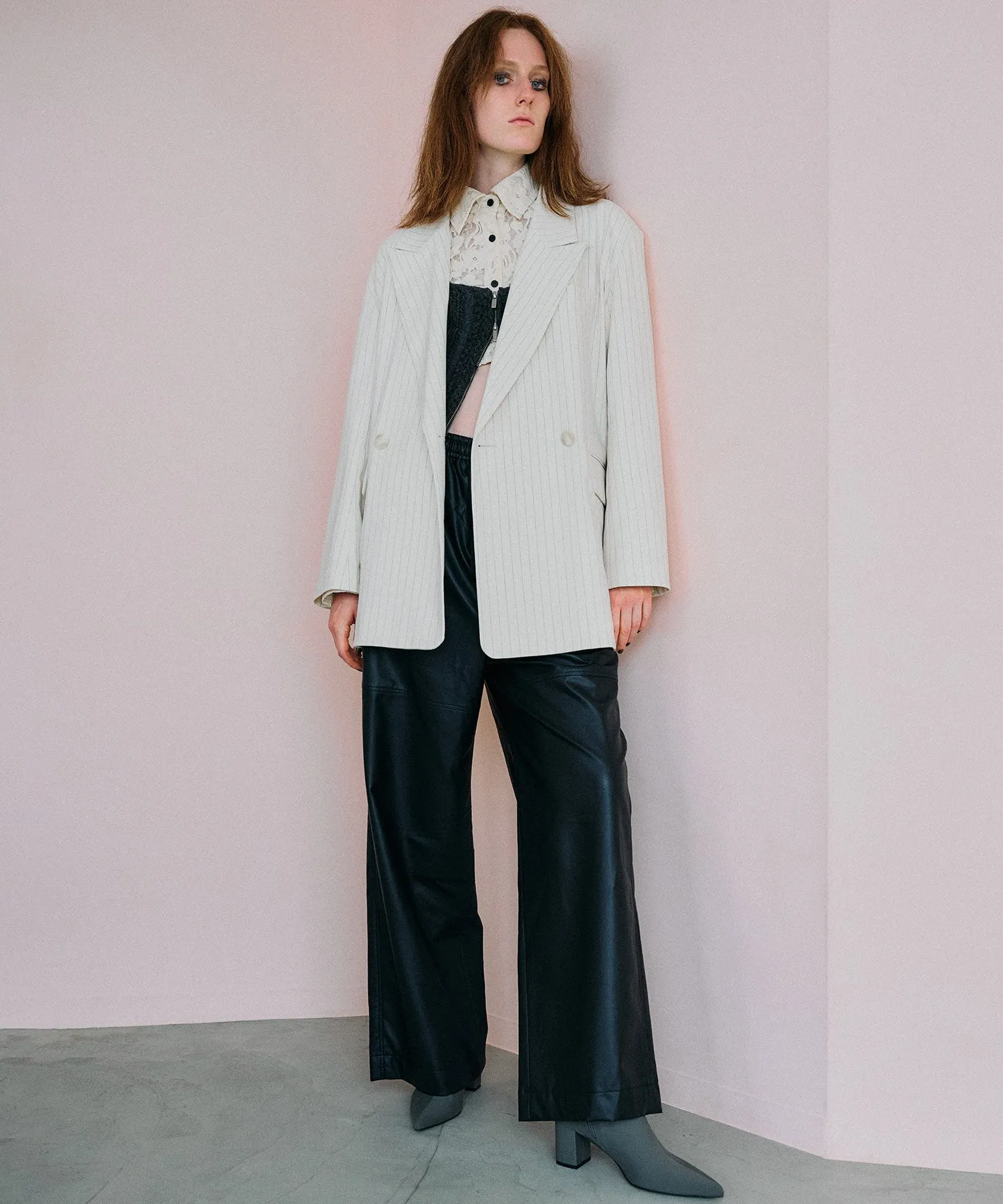 【SALE】Vegan Leather Easy Pants
