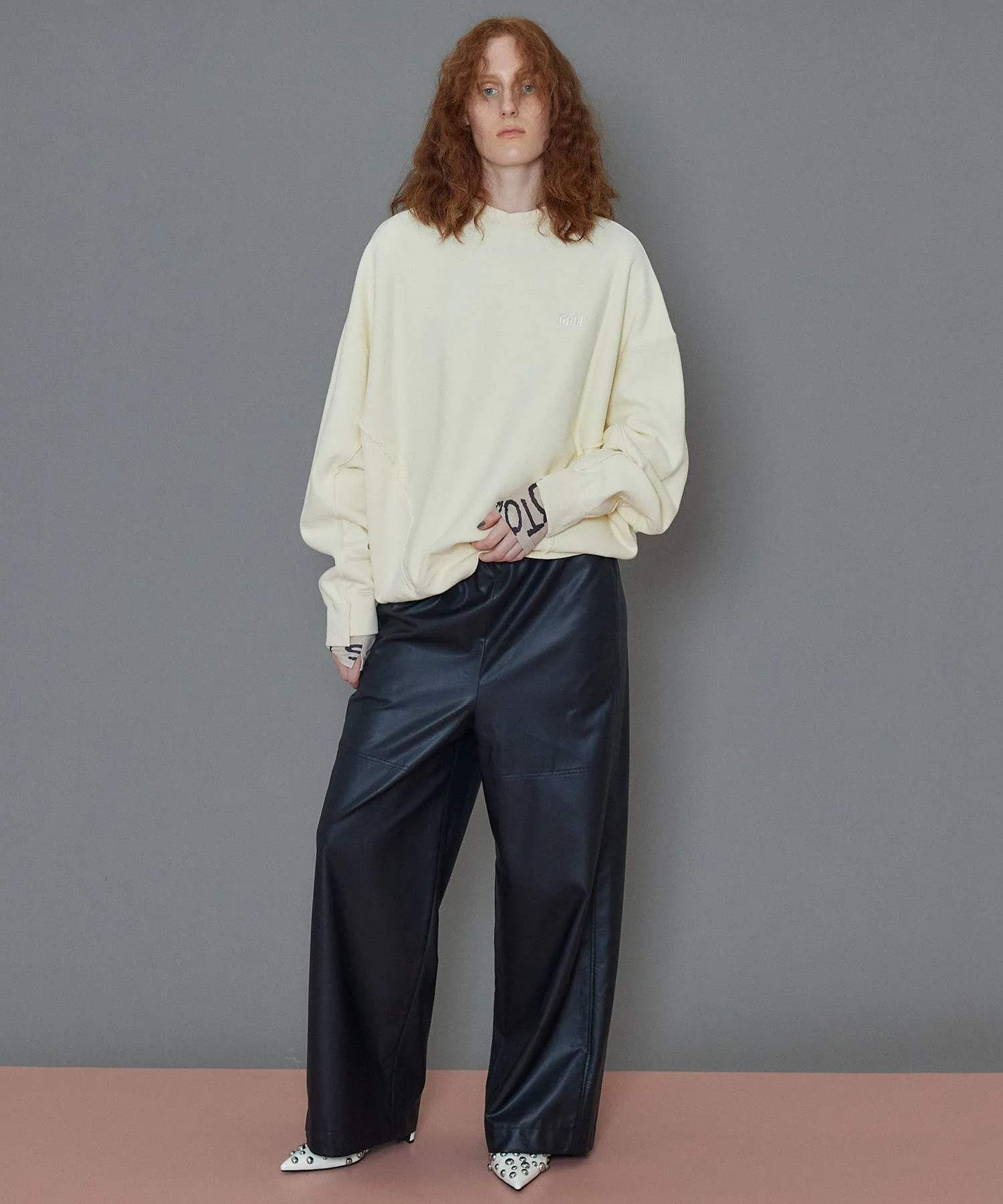 【SALE】Vegan Leather Easy Pants
