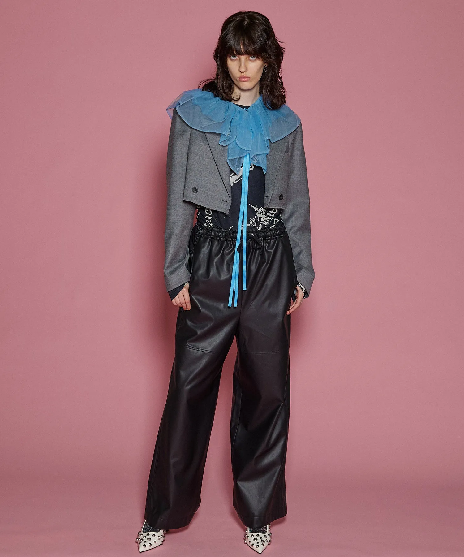 【SALE】Vegan Leather Easy Pants