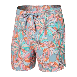 Saxx Mens Oh Buoy Stretch Volley 5" Swim Short - Flower Pop