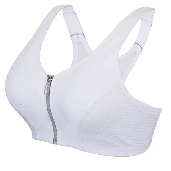 Set of 3! 34DD Glamorise SPORT Bra (DOUBLE-LAYER) Wicking HIGH-IMPACT WHITE NEW