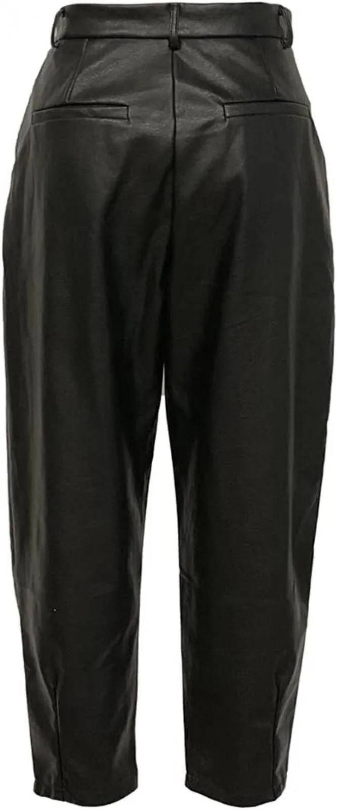 Seta Apparel Womens Leather Baggy Pants Black M