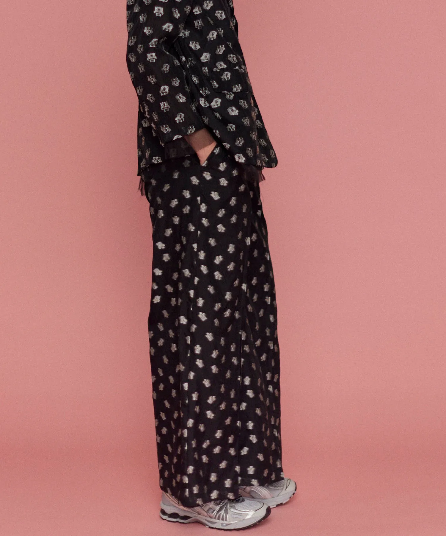 Sheer Jacquard Easy Pants