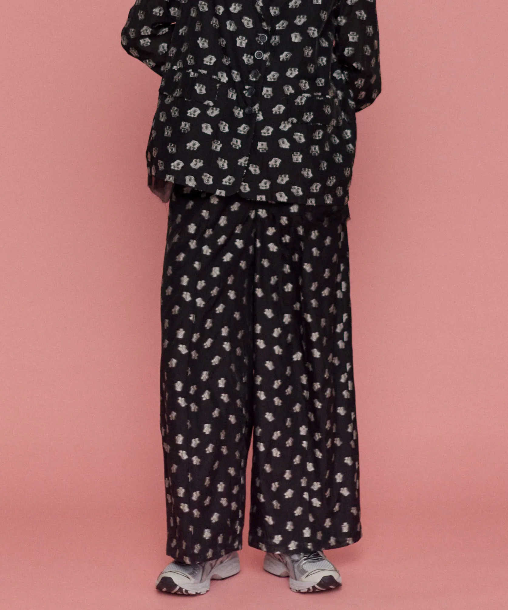 Sheer Jacquard Easy Pants