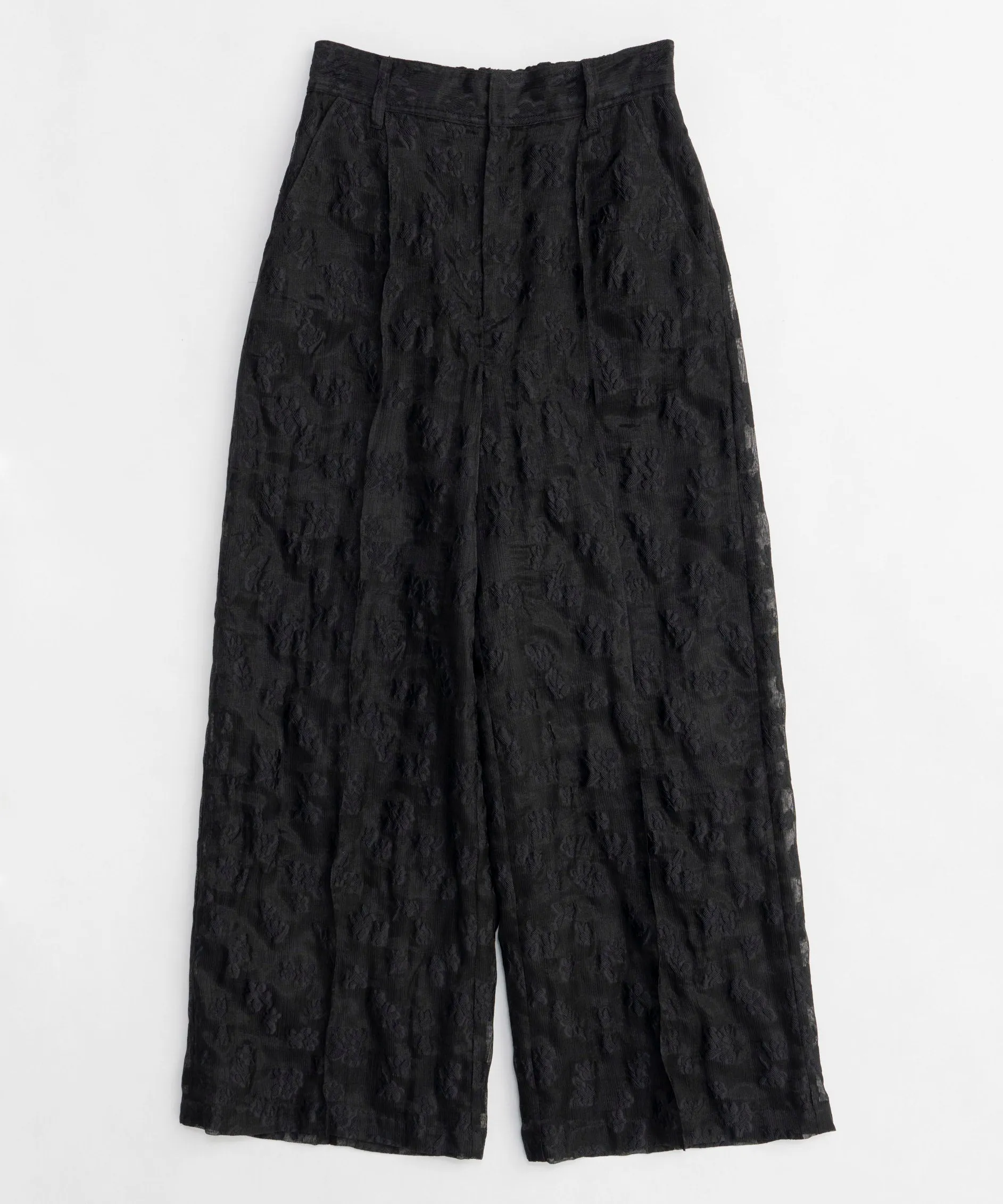 Sheer Jacquard Easy Pants