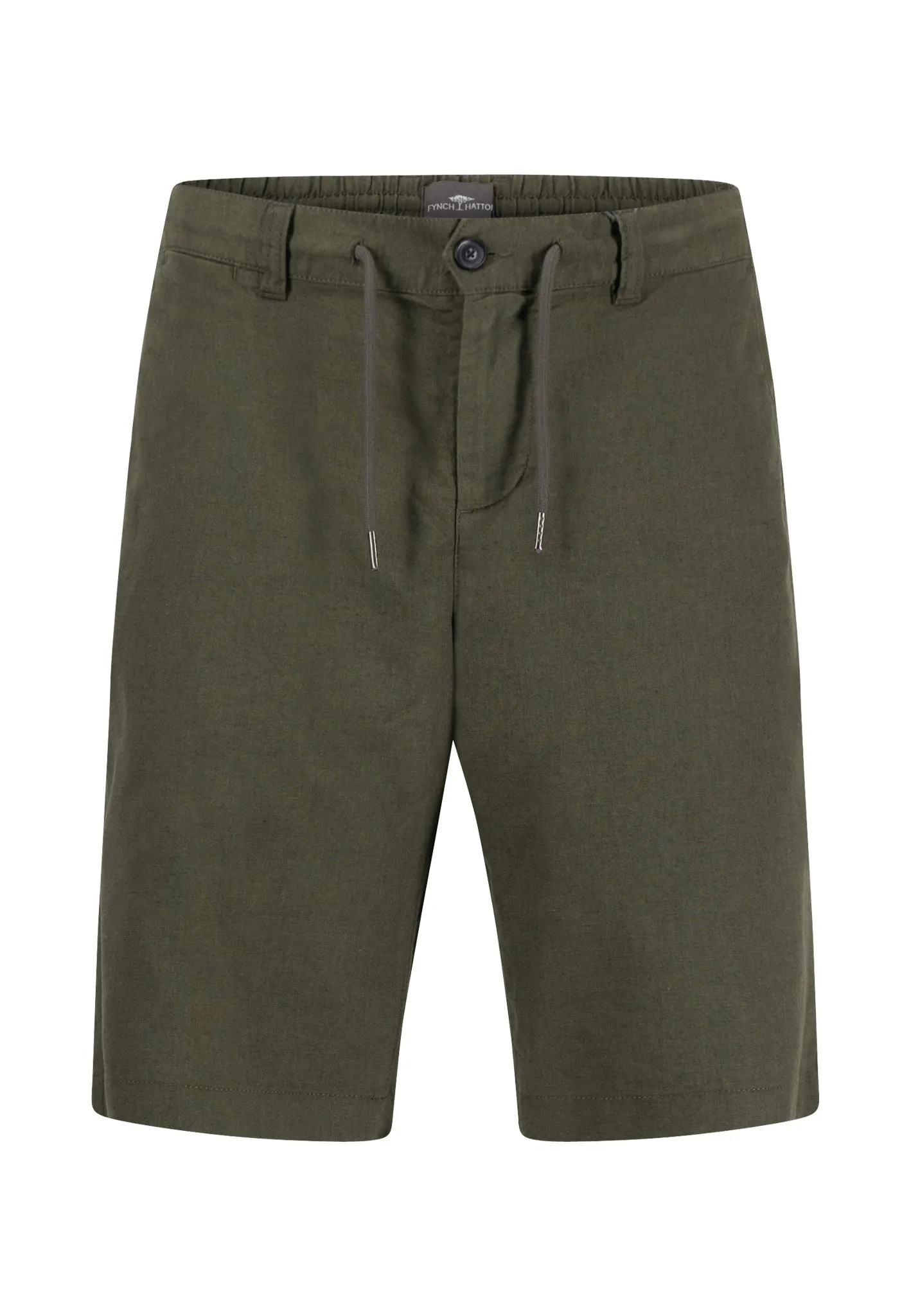 Shorts aus Baumwoll-Leinen-Mix mit Kordelzug