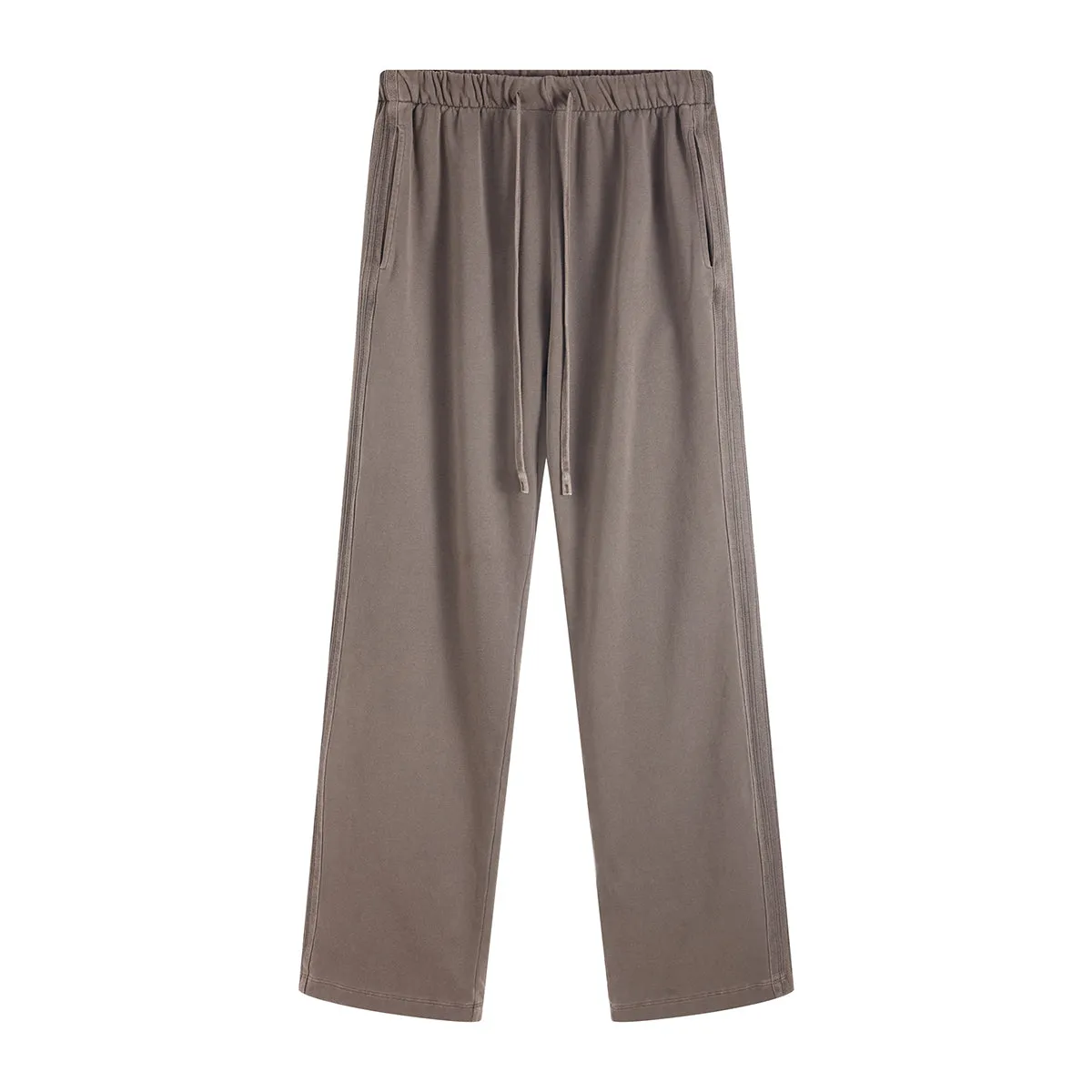 Side-Stripe Baggy Track Pants