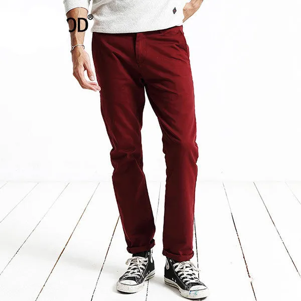 Simwood Autumn Winter Fashion Slim Straight Men Casual Pants Man Pocket Trousers Plus Size