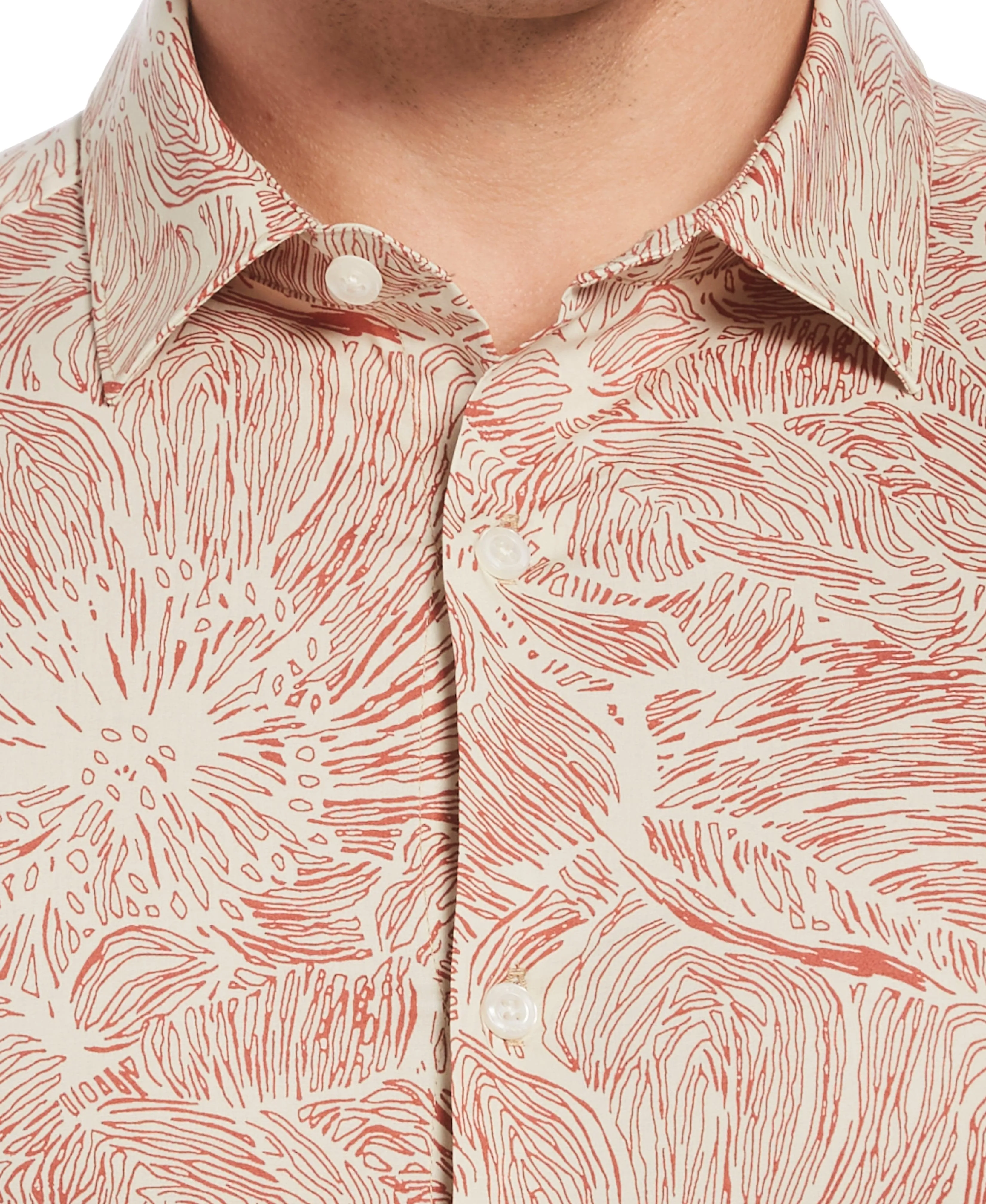 Sketch Print Stretch Shirt
