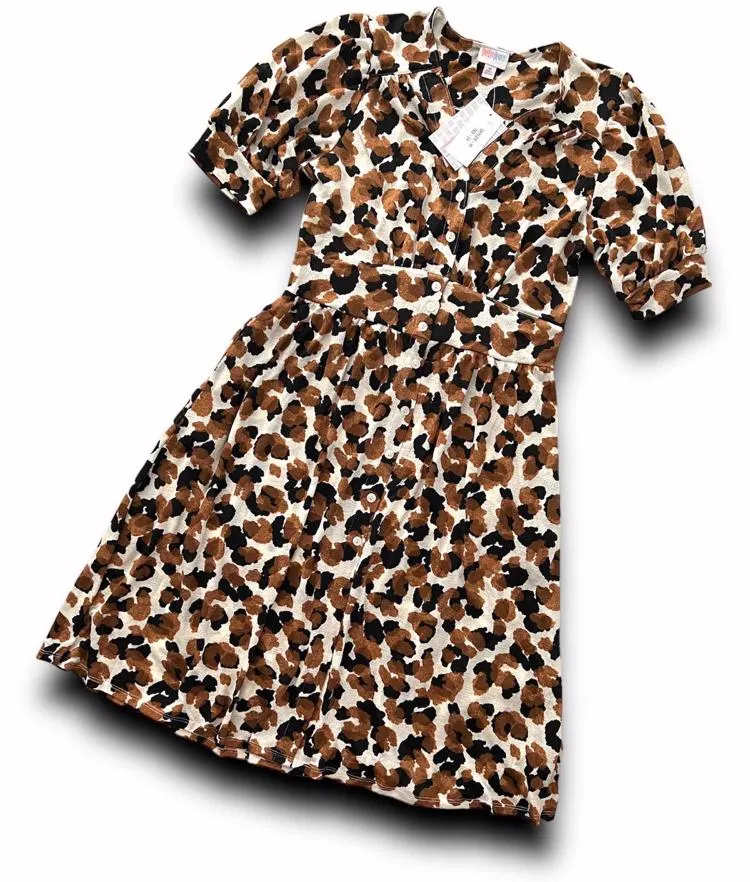 Skyler - Cream Black Brown Cheetah Print