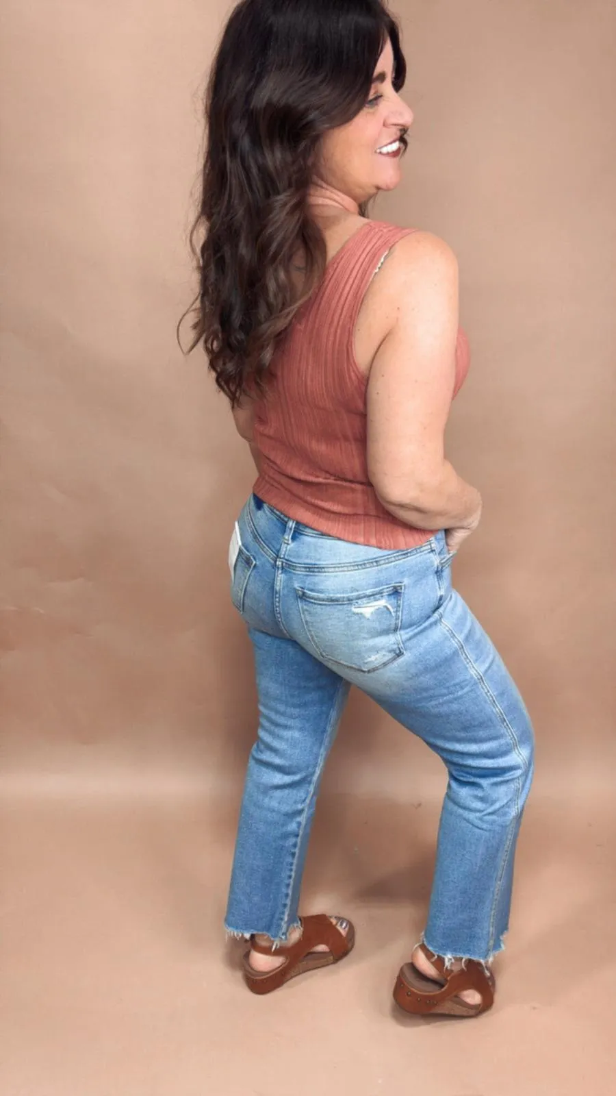 Sleeveless Sweater Tank in Sunset