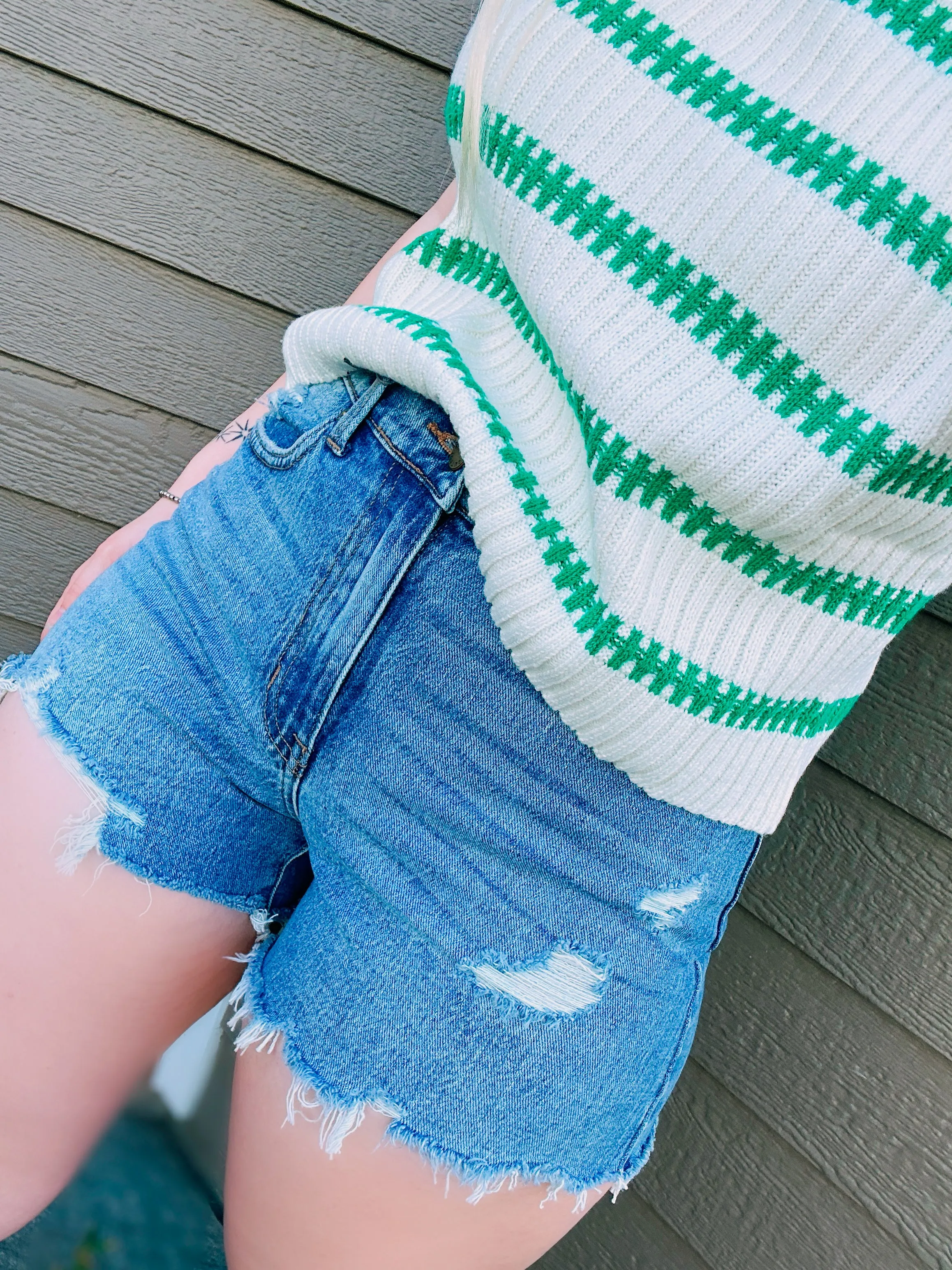 Slight Distressed Stretch Shorts