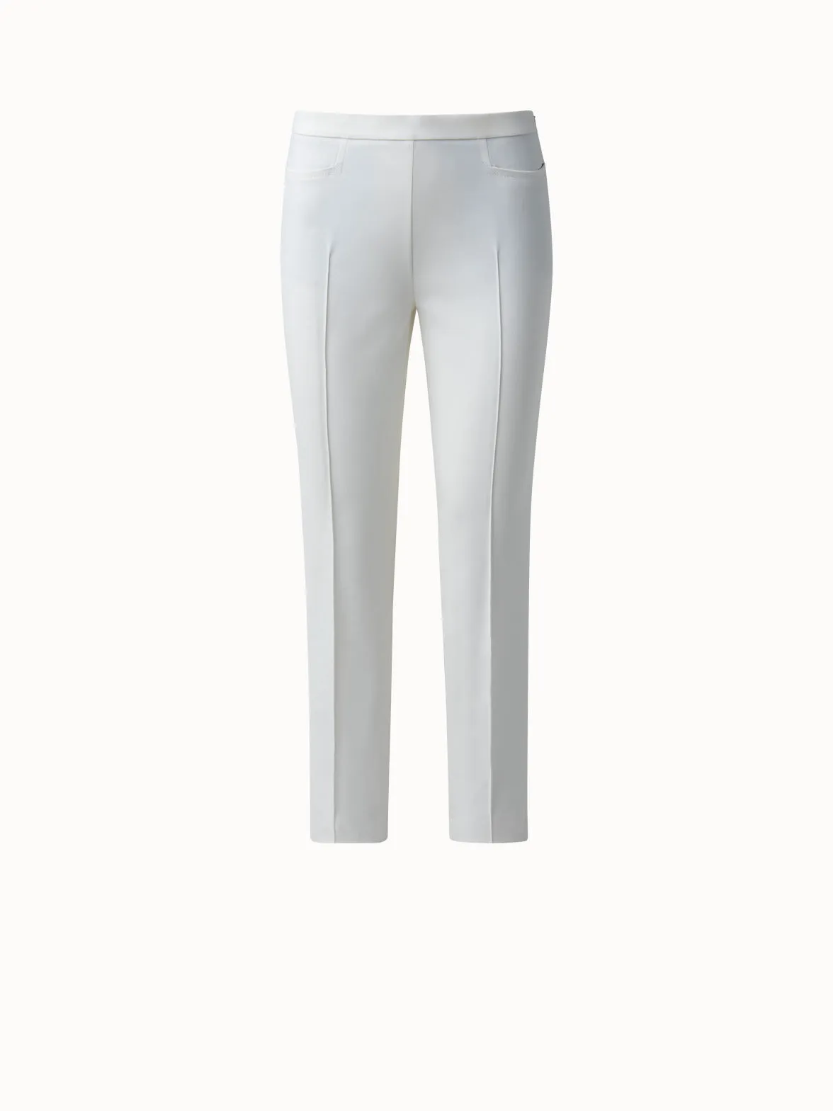 Slim Ankle-Length Cotton Techno Stretch Pants