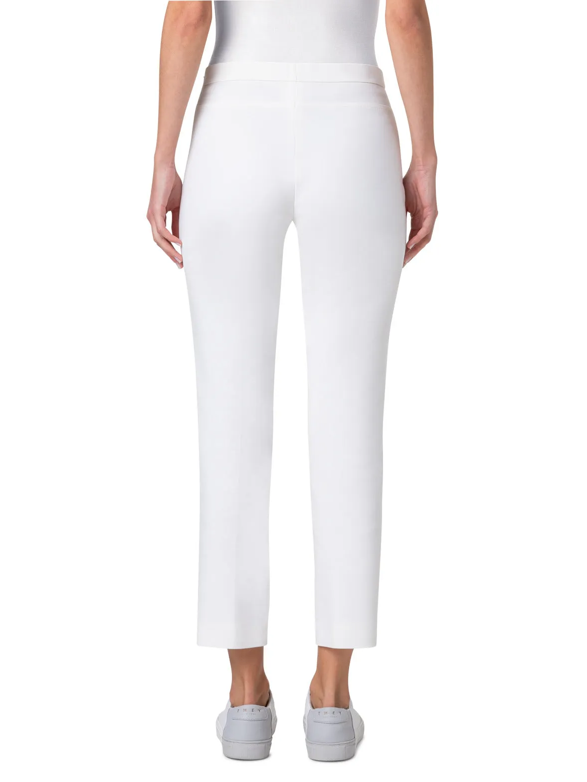 Slim Ankle-Length Cotton Techno Stretch Pants