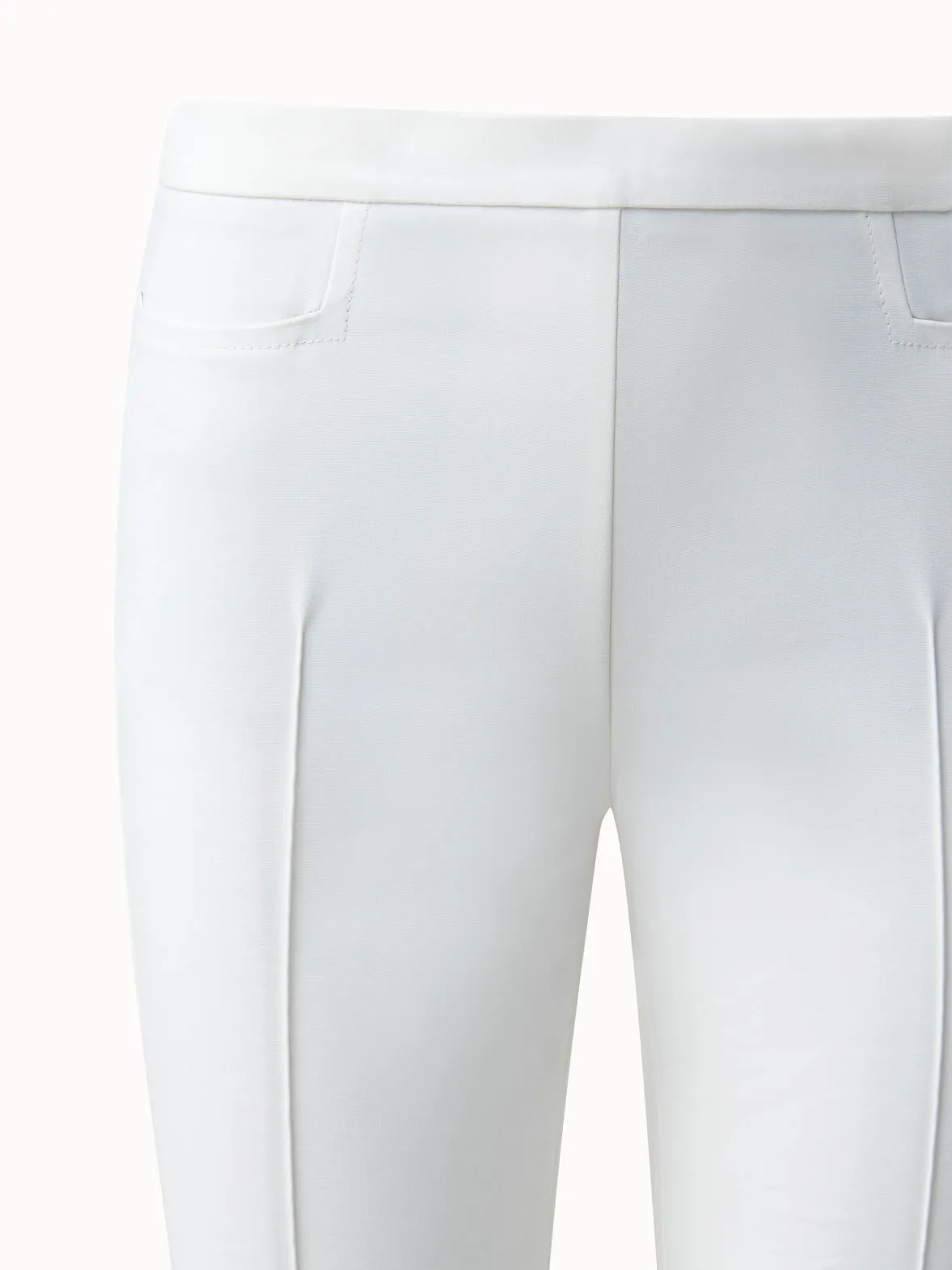 Slim Ankle-Length Cotton Techno Stretch Pants