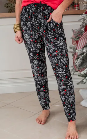 Snowflake Buttery Soft Joggers - Final Sale