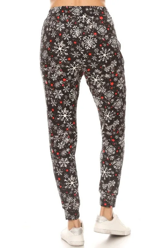 Snowflake Buttery Soft Joggers - Final Sale