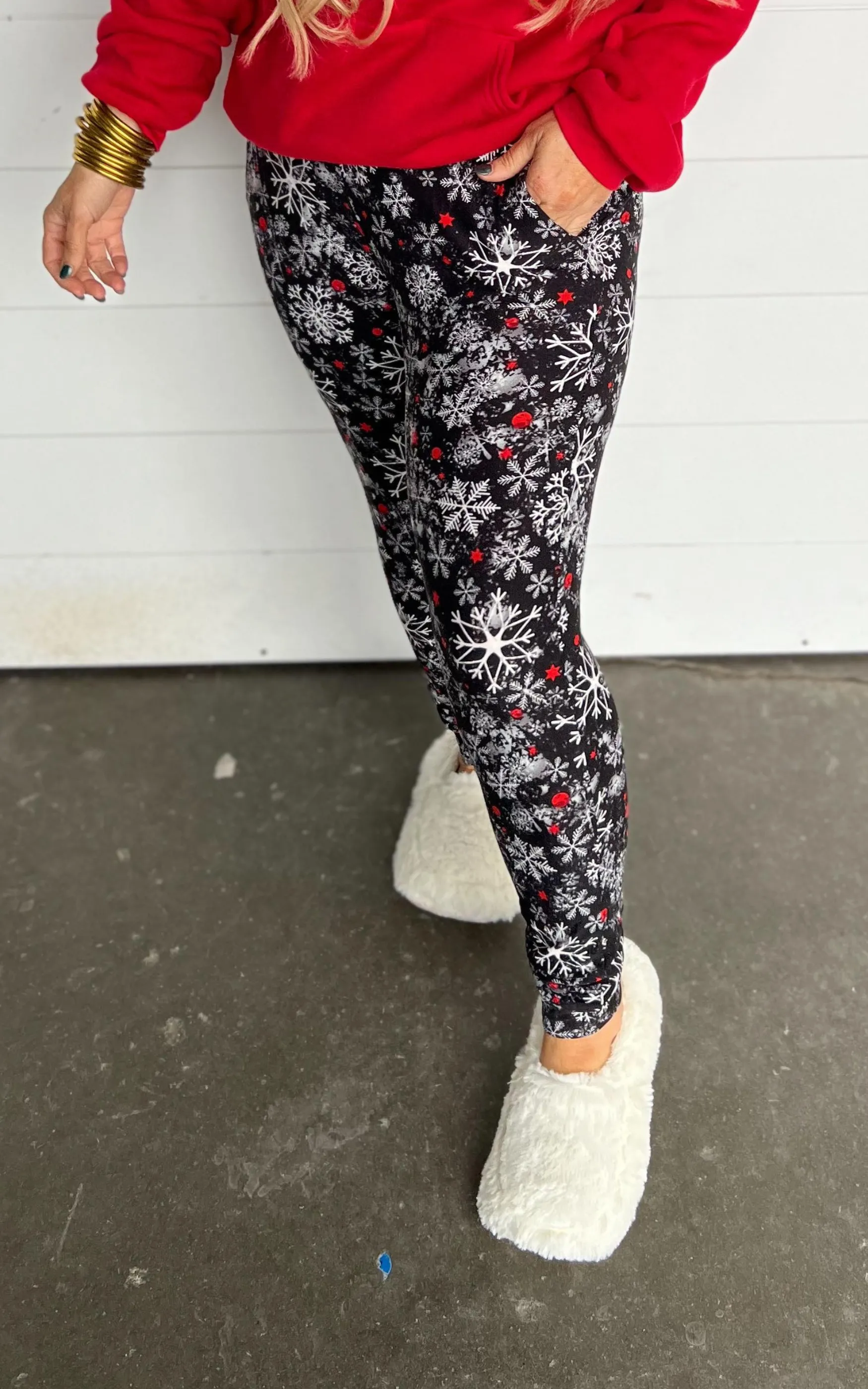 Snowflake Buttery Soft Joggers - Final Sale