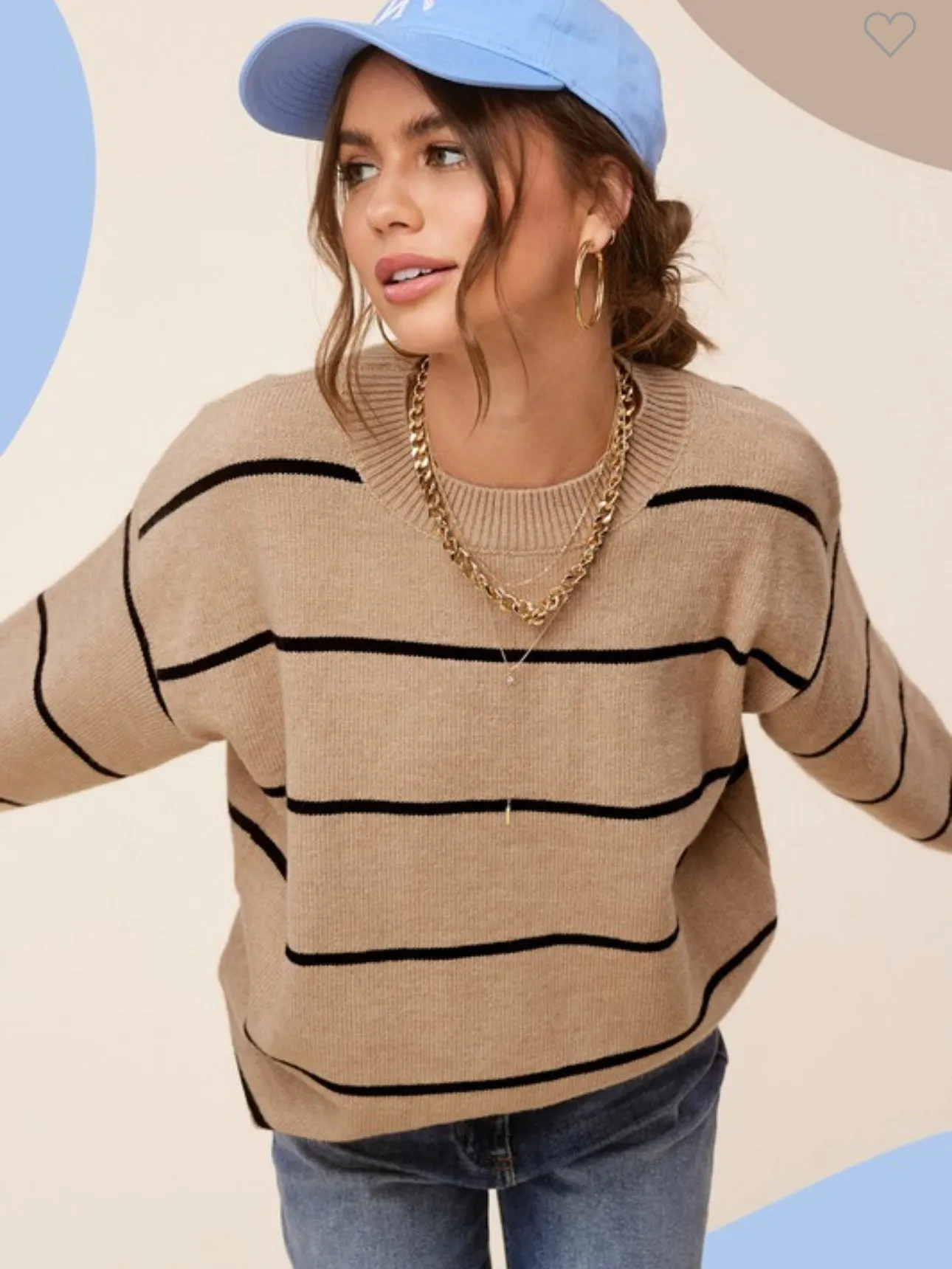 Soft & Striped Sweater: Cookie Dough